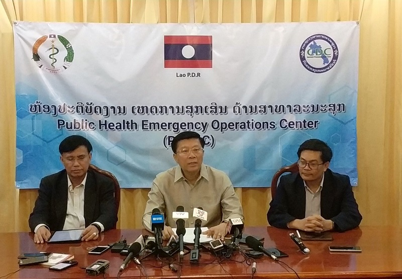 老挝疫情新闻发布会，团结一心，共克时艰
