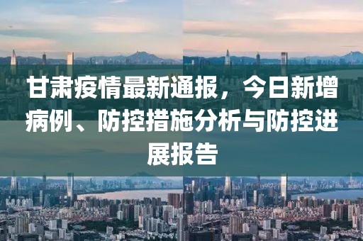 甘肃疫情最新情况通报，今日新增病例、防控措施及未来展望