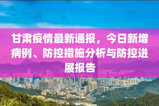 甘肃疫情最新情况通报数据，防控措施与未来展望