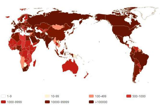 亚洲疫情最新排名，巴西在全球疫情中的位置